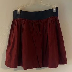Burgundy Skater Skirt